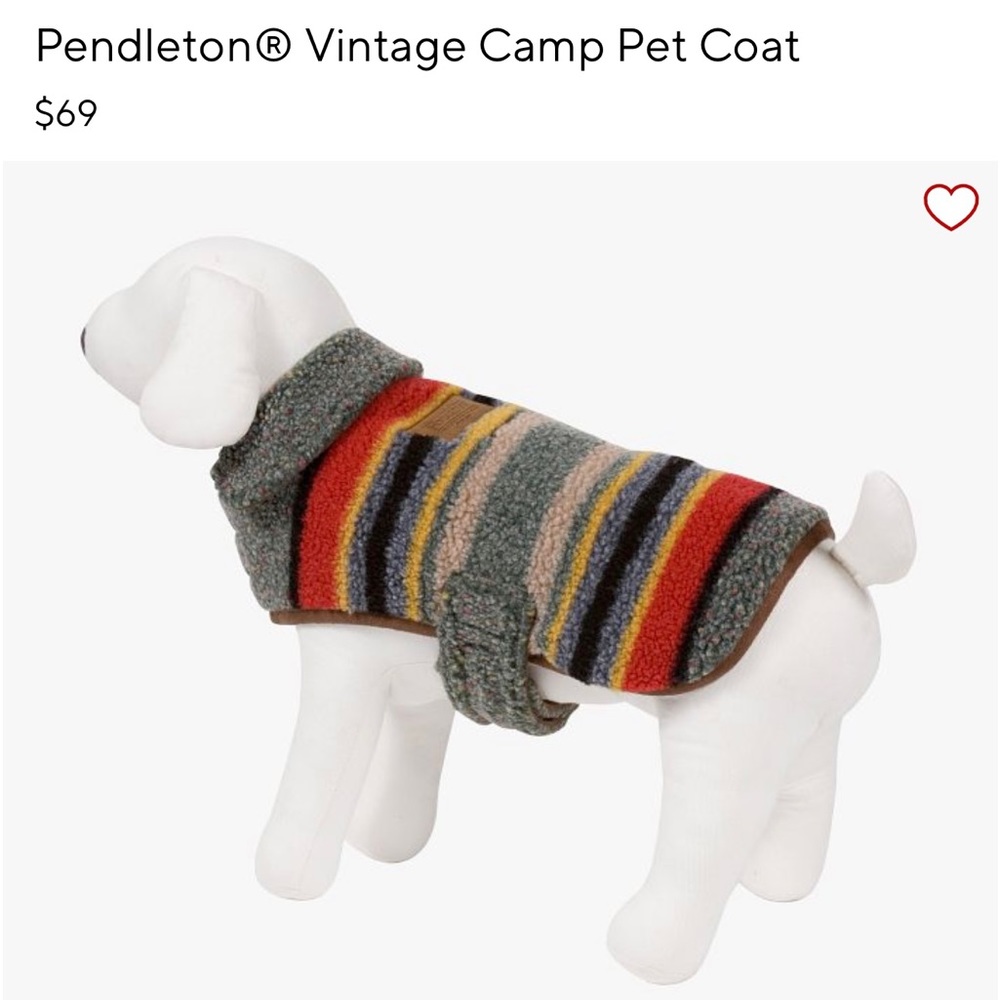Pendleton Vintage Camp Pet Coat - Multicolor